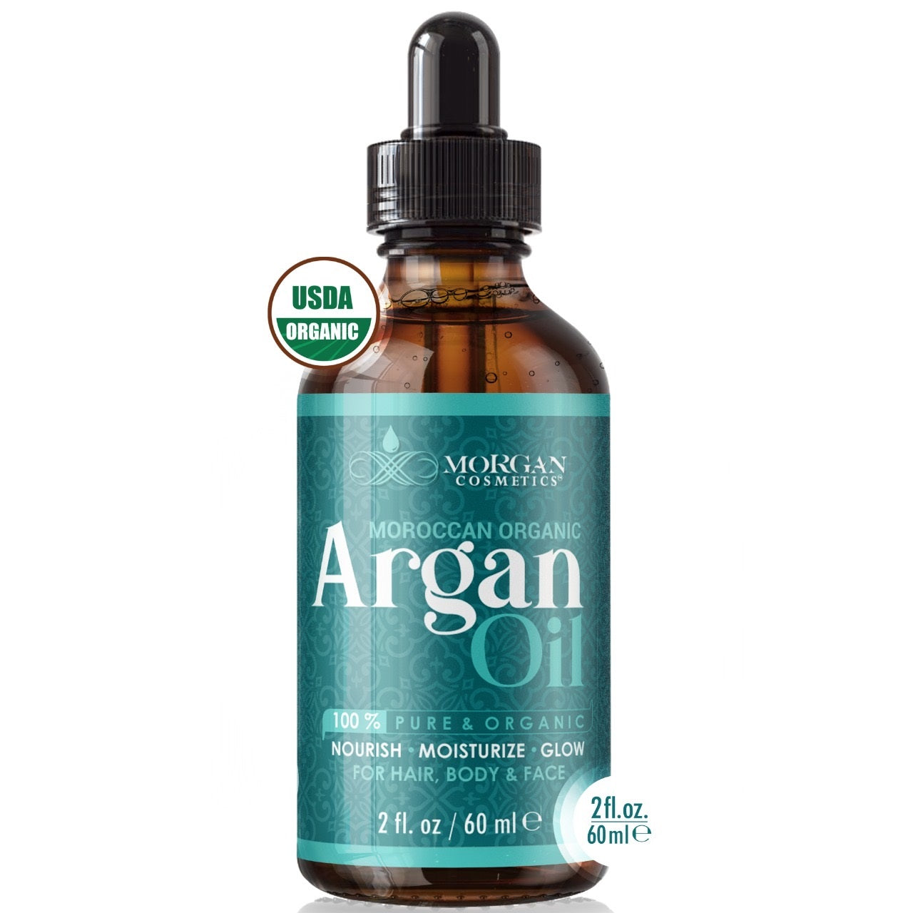 Organic Argan Oil For Hair, Skin and Body 2 oz / 60 ml
