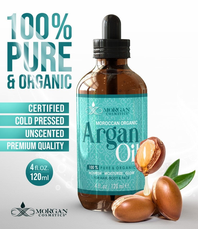 Organic Argan Oil For Hair, Skin and Body 2 oz / 60 ml