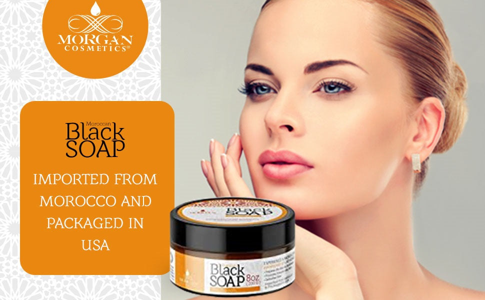 Moroccan Black Soap with Blossom 8oz