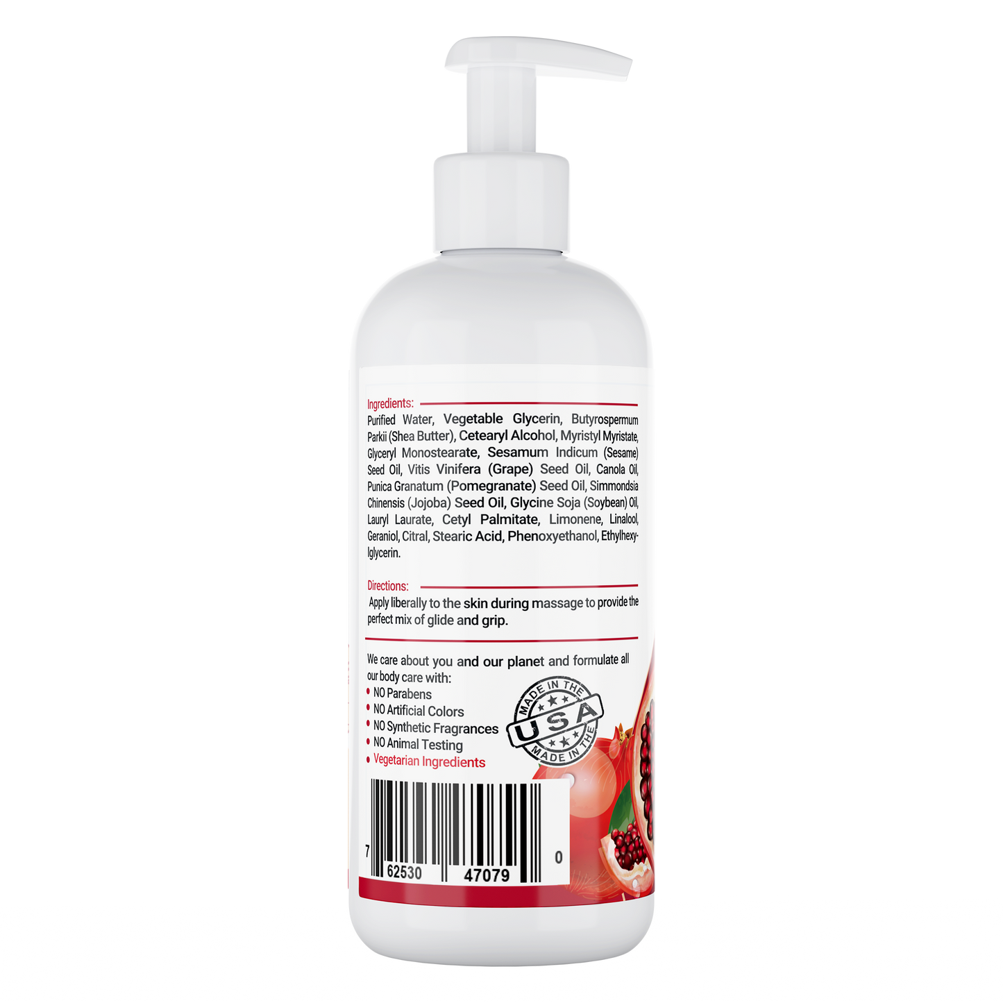 Morgan Cosmetics Massage Lotion Pomegranate 12 oz