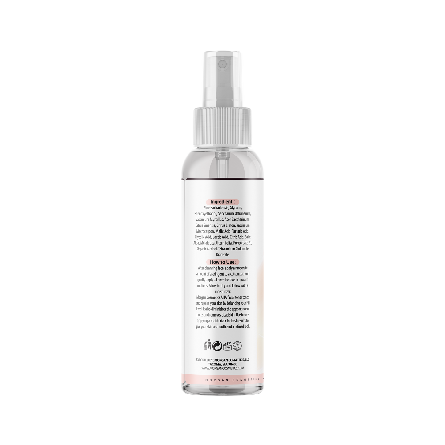 AHA Facial Toner 4 oz freeshipping - morgancosmeticsofficial