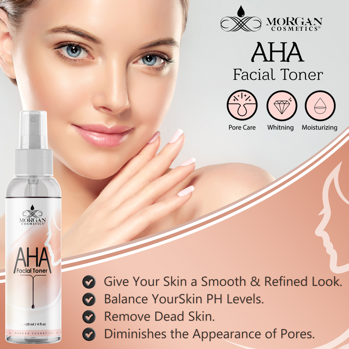 AHA Facial Toner 4 oz freeshipping - morgancosmeticsofficial