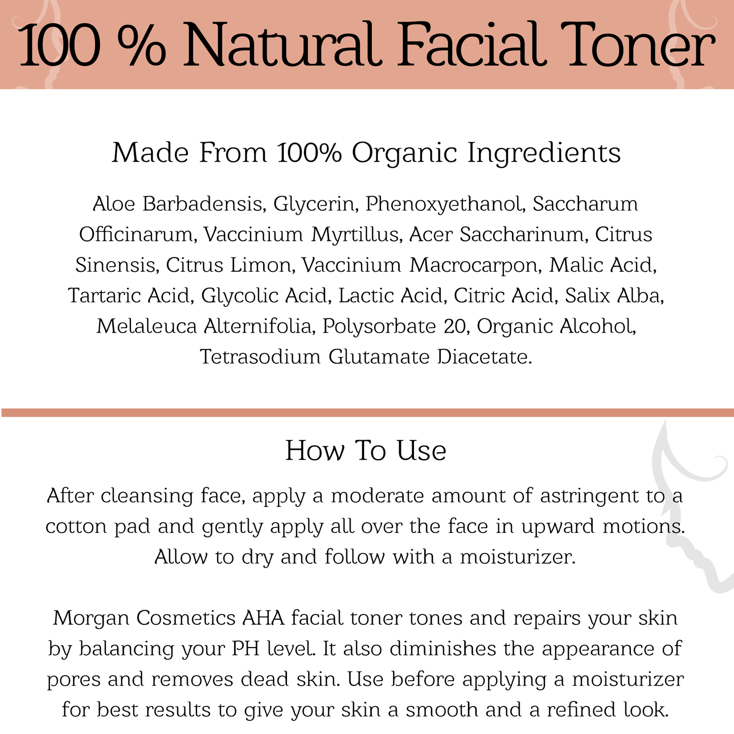 AHA Facial Toner 4 oz freeshipping - morgancosmeticsofficial