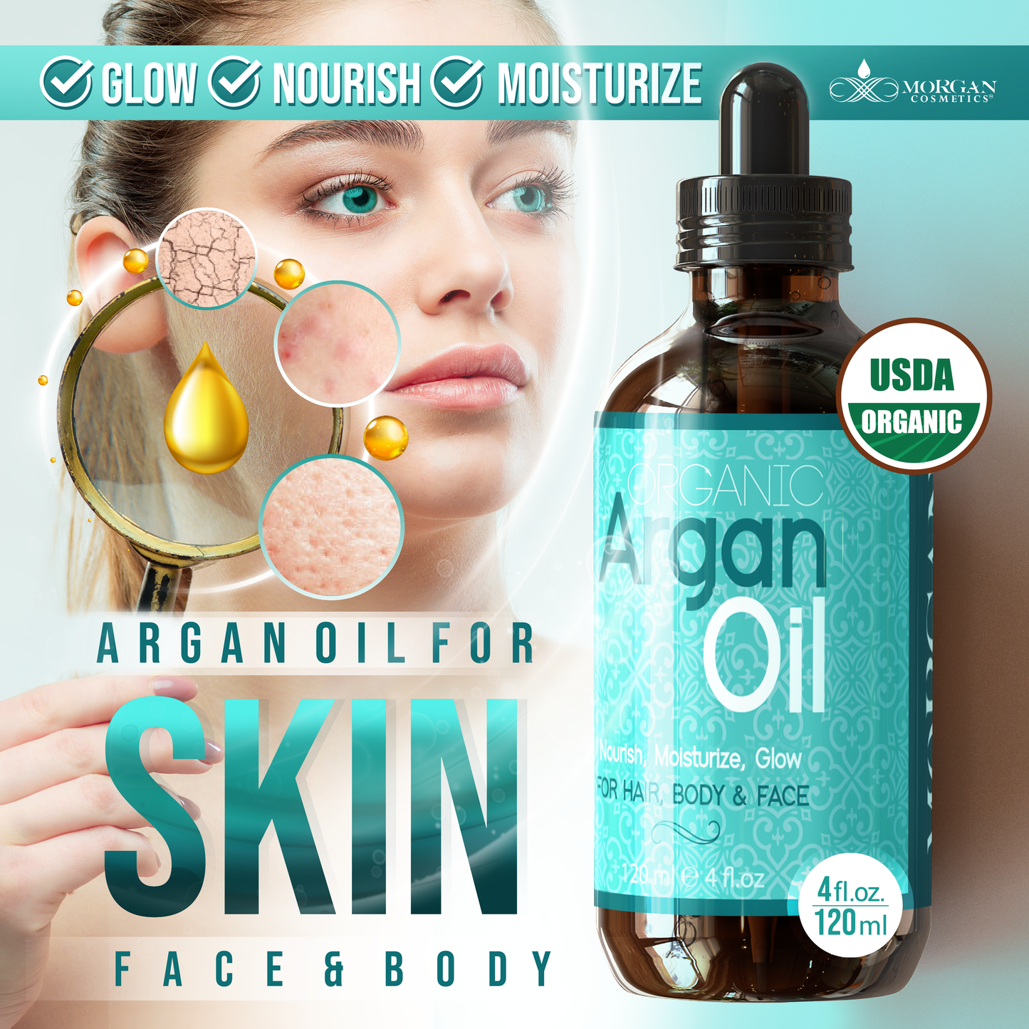 Organic Argan Oil 4 oz freeshipping - morgancosmeticsofficial