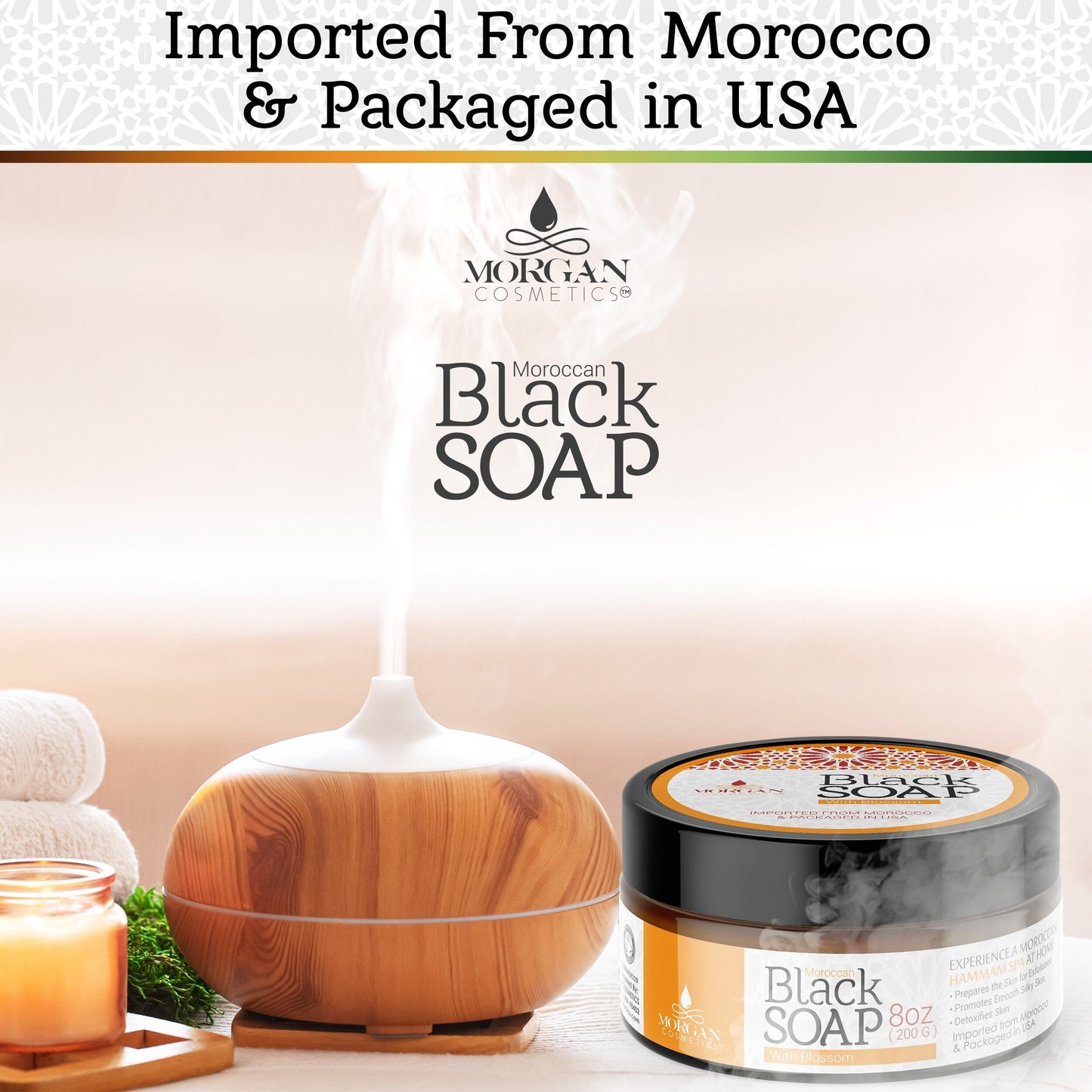 Moroccan Black Soap with Argan freeshipping - morgancosmeticsofficial