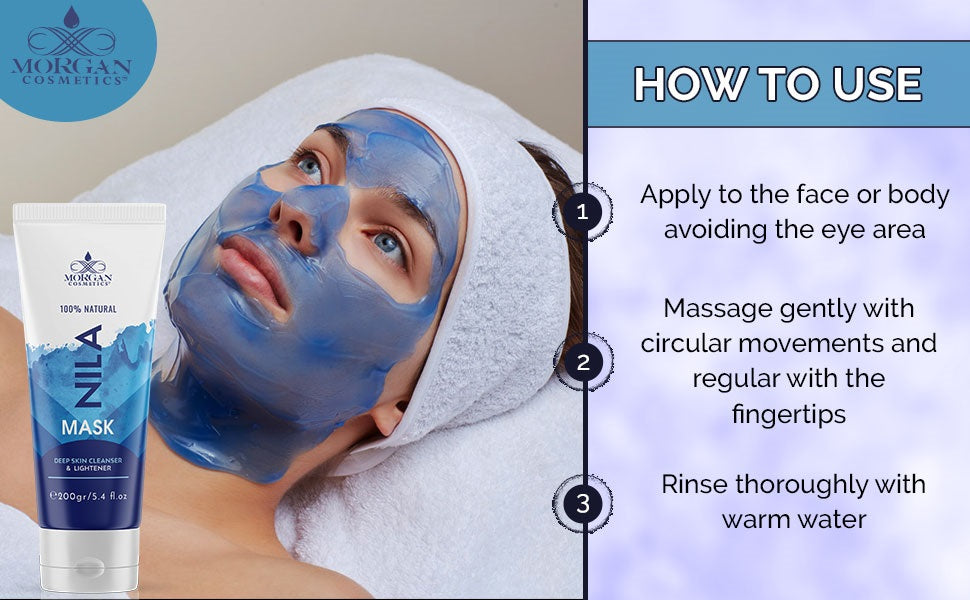 Blue Nila Mask Mask 100% Natural Deep Skin Cleanser & Lightener 200 gram/ 5.4 fl oz