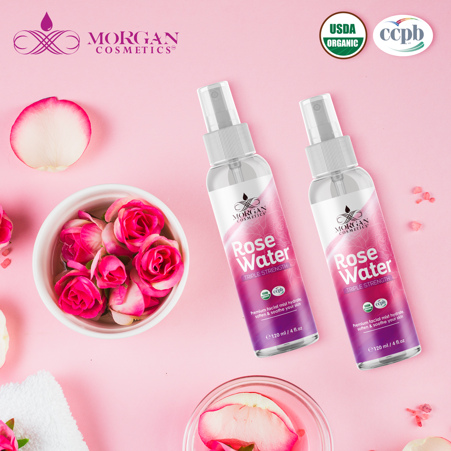 Pure Moroccan Rose Water 4 oz freeshipping - morgancosmeticsofficial