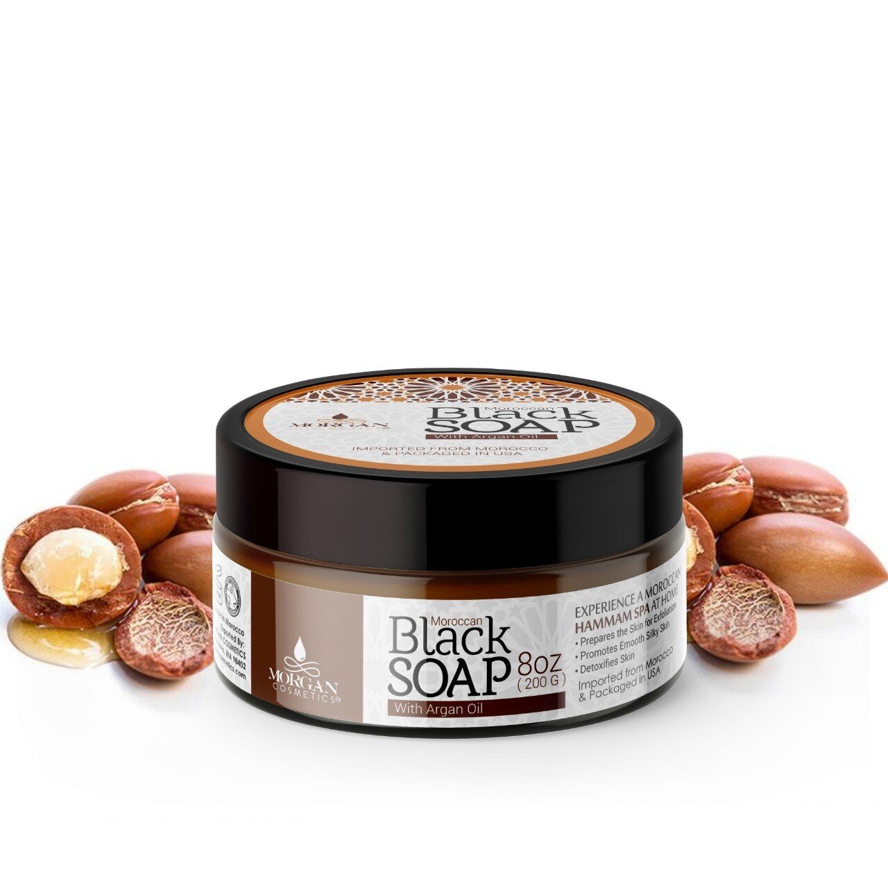 Moroccan Black Soap with Argan freeshipping - morgancosmeticsofficial