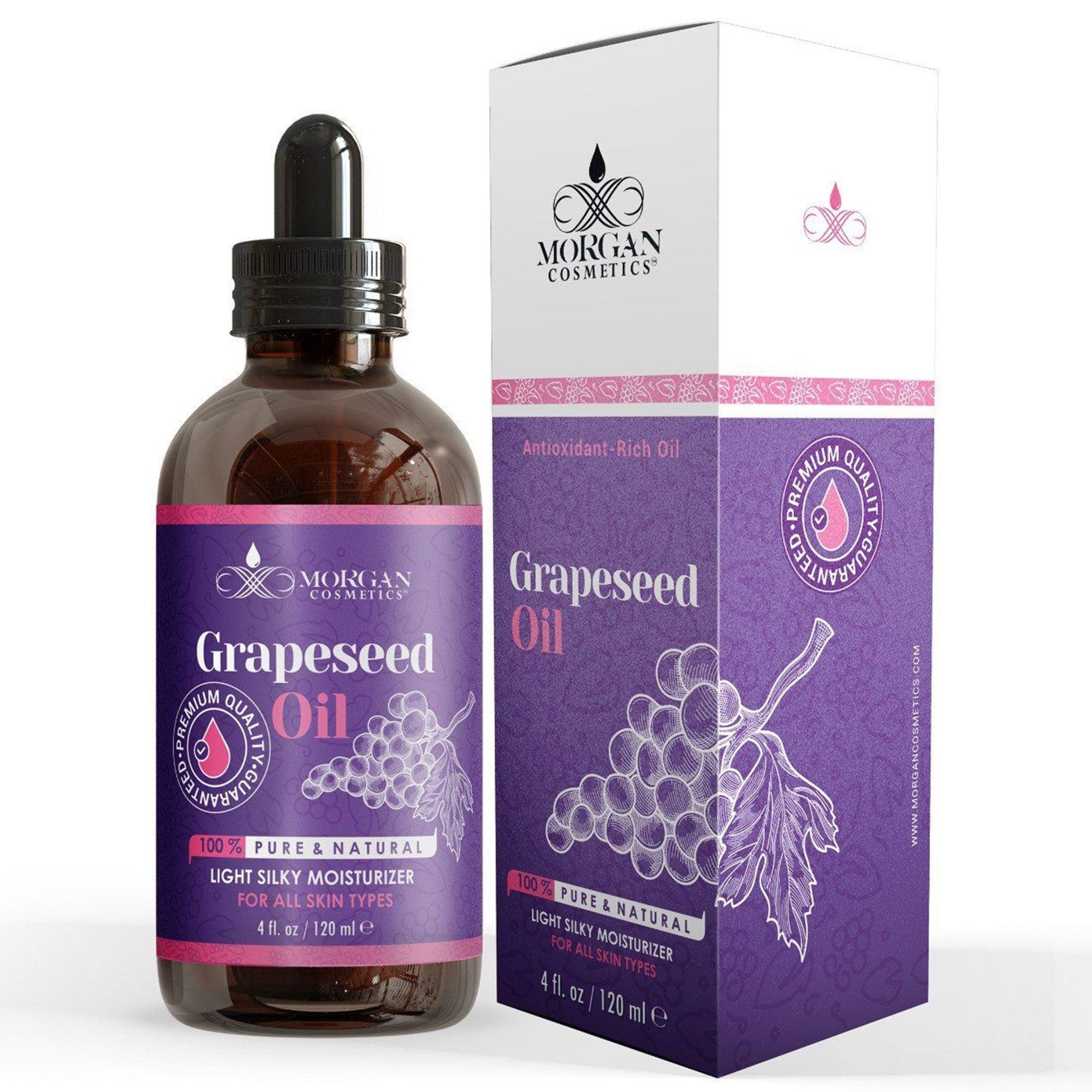 100% Pure Grapeseed Oil Antioxidant-rich Oil For all Skin types 4 fl oz 118 ml freeshipping - morgancosmeticsofficial