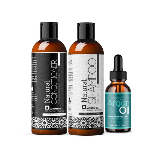 Morgan Cosmetics Argan Oil, Sulfate Free Shampoo and Natural Conditioner Bundle, 3 pc freeshipping - morgancosmeticsofficial