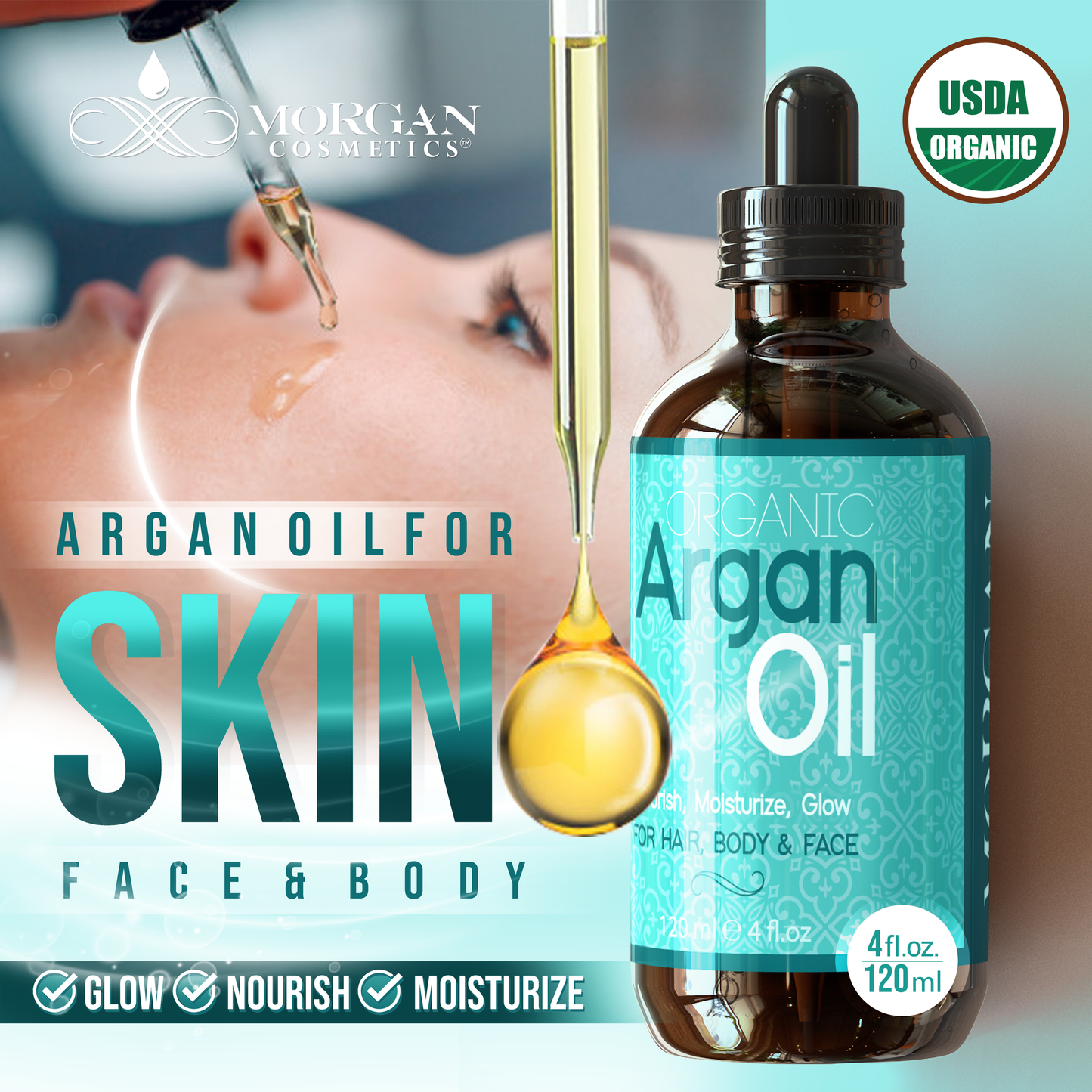 Organic Argan Oil 4 oz freeshipping - morgancosmeticsofficial