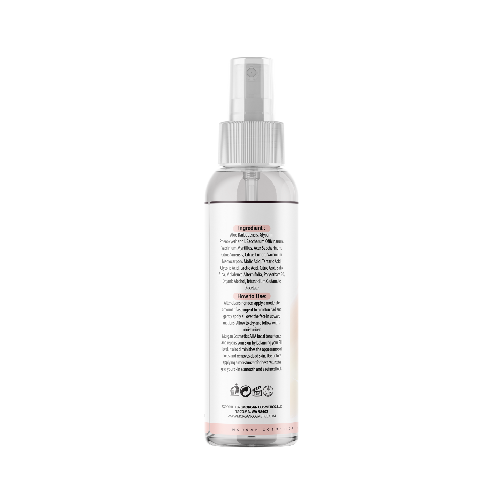 AHA Facial Toner 4 oz freeshipping - morgancosmeticsofficial