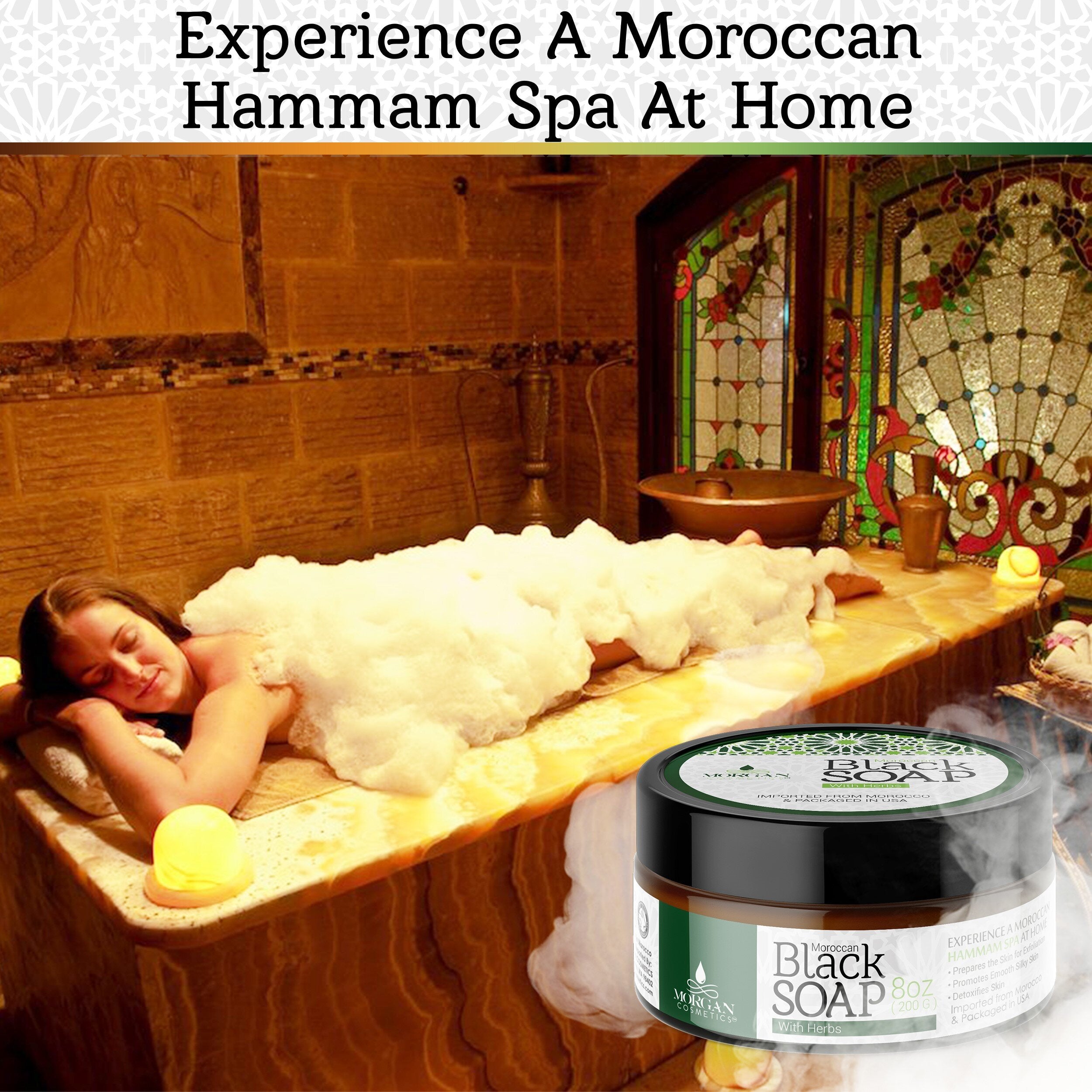 Moroccan Black Soap with Argan freeshipping - morgancosmeticsofficial