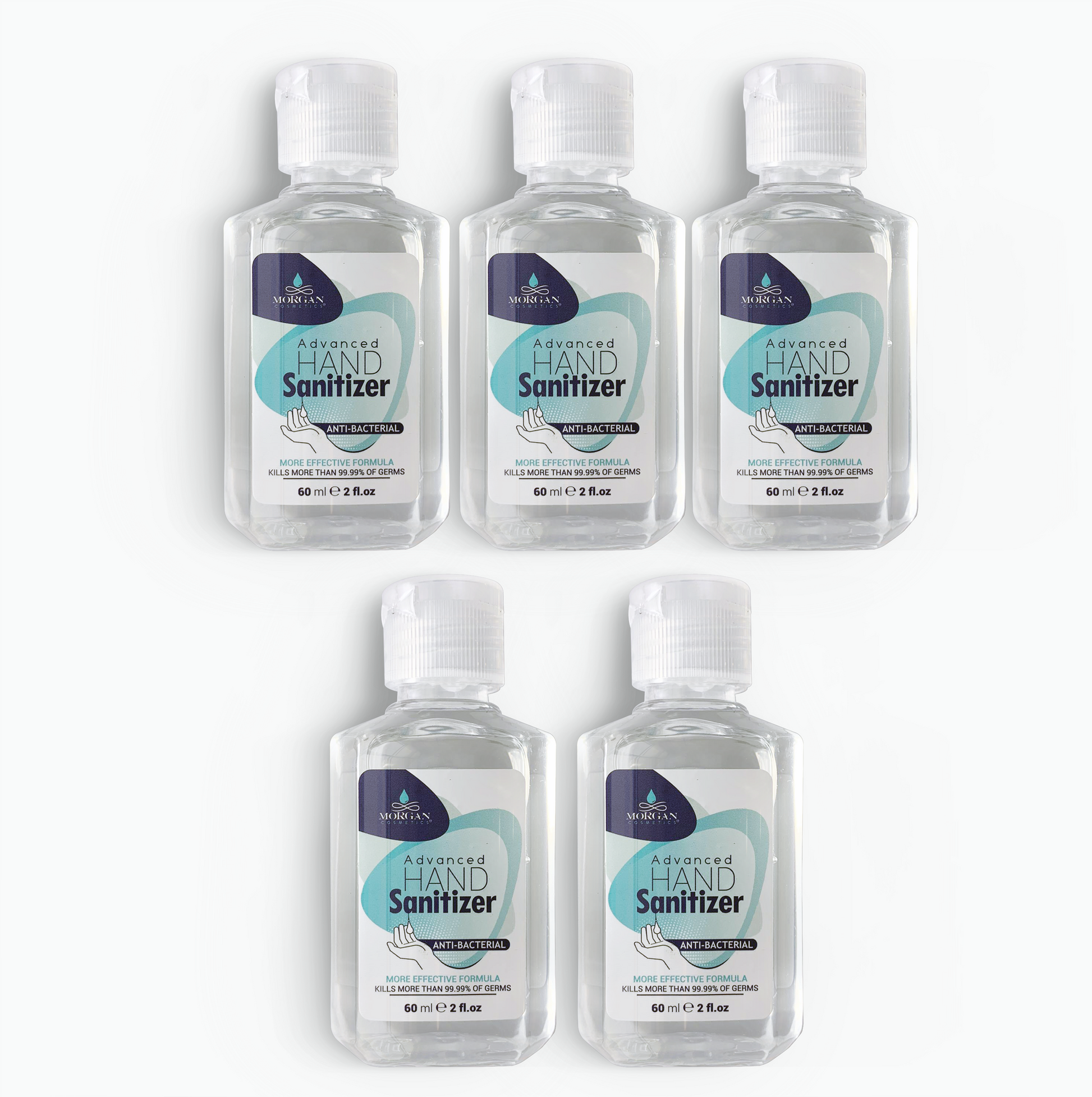 5 Advanced Hand Sanitizer More Effective Formula Kills more than 99.99% of germs 2 FL OZ (60 ml) freeshipping - morgancosmeticsofficial