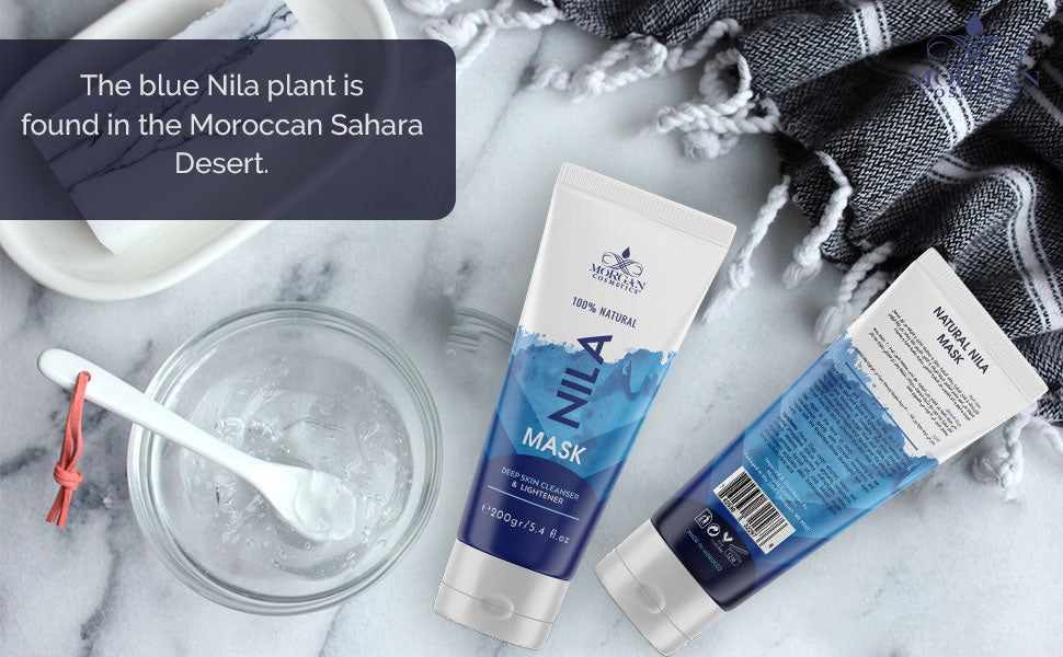 Blue Nila Mask Mask 100% Natural Deep Skin Cleanser & Lightener 200 gram/ 5.4 fl oz