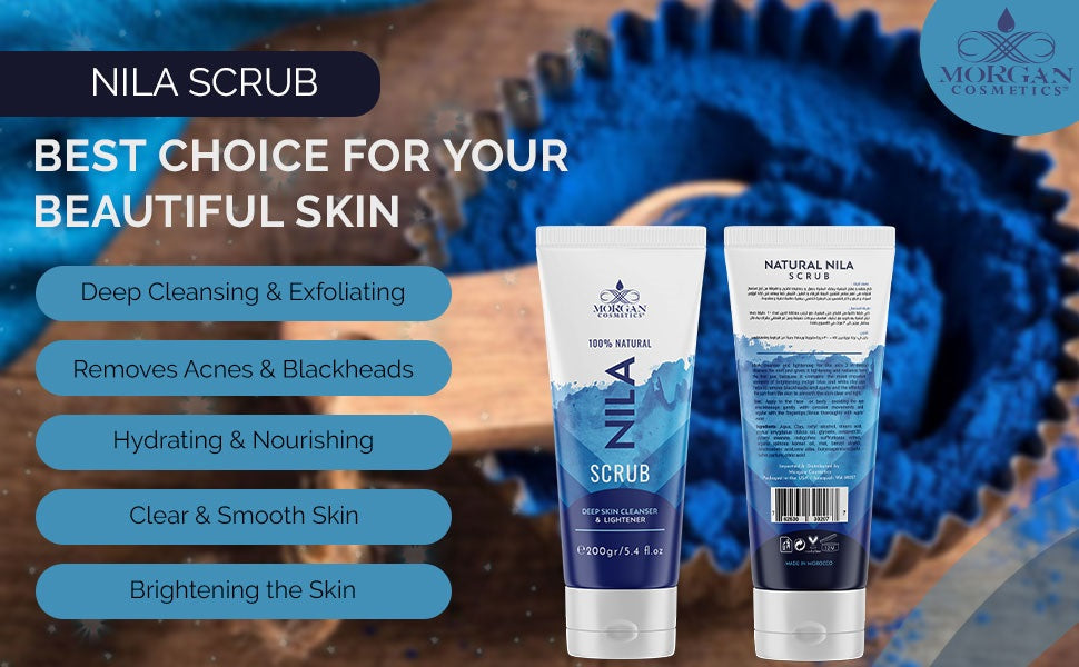 Blue Nila Scrub 100% Natural Deep Skin Cleanser & Lightener 160 gram / 5.64 fl oz