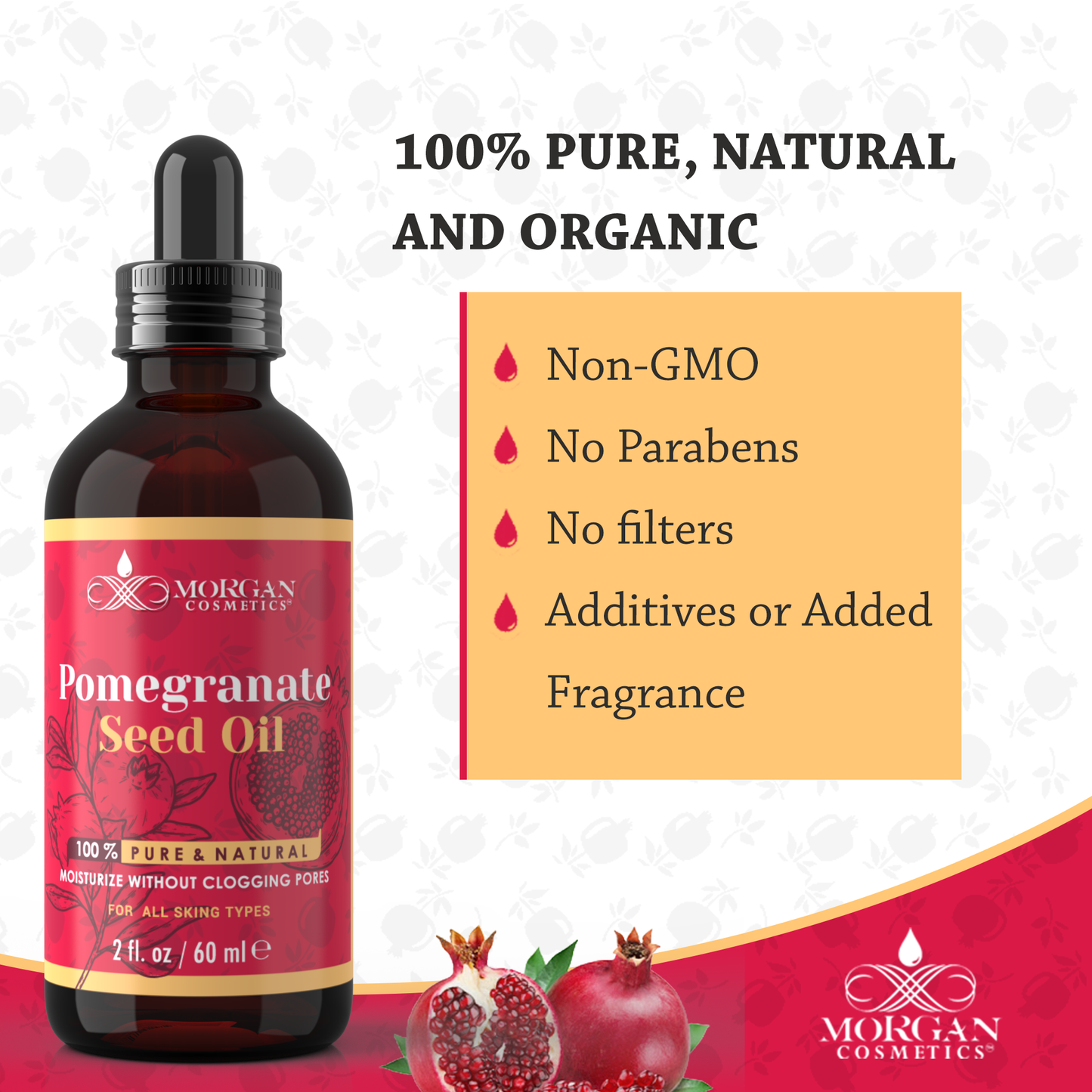 100% Pure Pomegranate Oil 2 oz freeshipping - morgancosmeticsofficial
